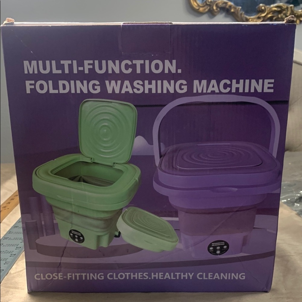Multi-Function Folding Portable Washing Machine in Green and Purple new